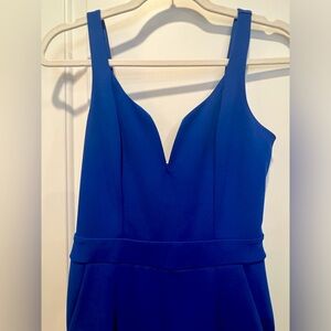 Express Blue Jumpsuit- Size 2, tank top, V cut